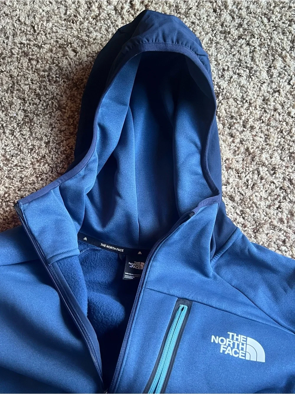 NWT North Face Men’s Mountain Athletics Full Zip Fleece Shady Blue Size XL